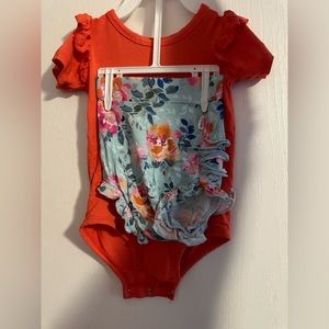 Gigi & Max 12 month floral ruffle set